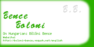 bence boloni business card
