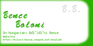 bence boloni business card